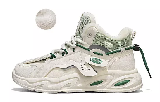 Кроссовки DEERWAY Lifestyle Shoes Men High-top Beige/Green, бежевый