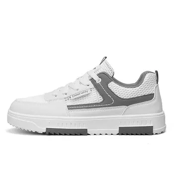 Кроссовки DEERWAY Skateboarding Shoes Men Low-top, бежевый/синий