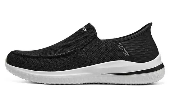 Кроссовки Delson 3.0 Lifestyle для мужчин с низким верхом, черного/белого цвета Skechers