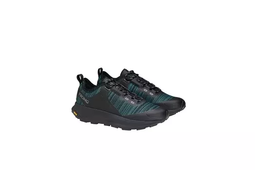 Кроссовки демисезонные Viking Cerra Speed II на шнурках, черный / зеленый