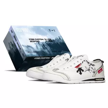 Кроссовки DESCENTE Skateboarding Shoes Unisex Low-top Black/white, черный/белый