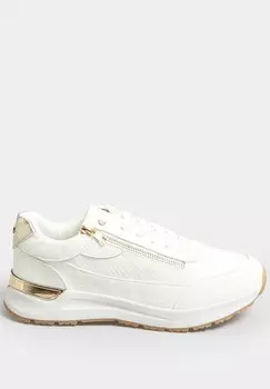 Кроссовки DETAIL IN WIDE FIT Yours Clothing, белый