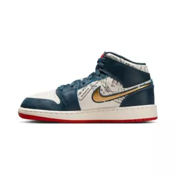 Кроссовки детские Air 1 Mid SE «Take Flight» Jordan, синий/белый