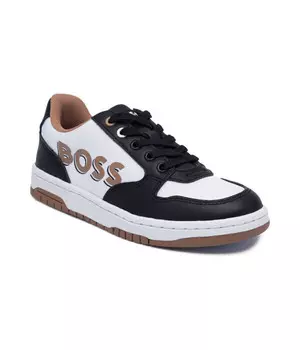 Кроссовки детские Boss Kidswear с добавлением кожи, белый