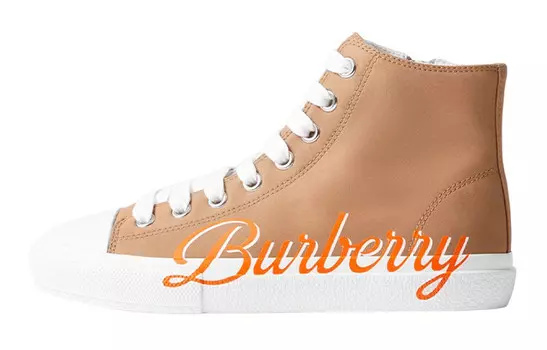 Кроссовки детские Burberry, коричневый / белый