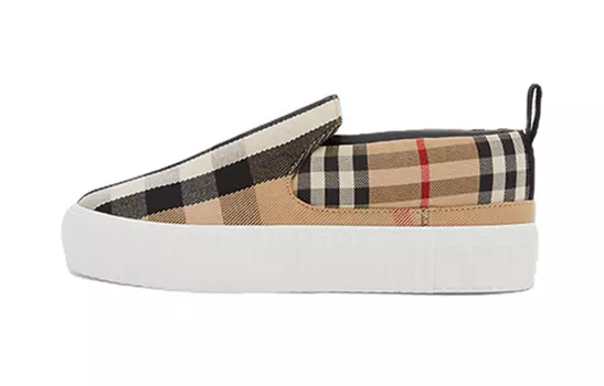 Кроссовки детские Burberry PS Low-top, бежевый / черный