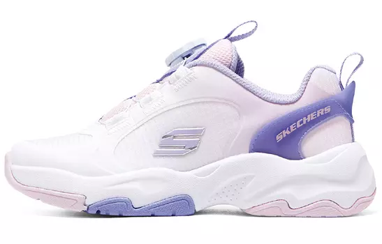 Кроссовки детские для девочек GS Low-top белые/фиолетовые Skechers, белый