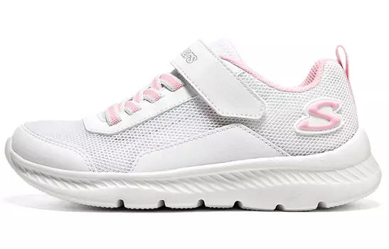 Кроссовки детские для девочек GS Low-top белые Skechers, белый/светло-розовый