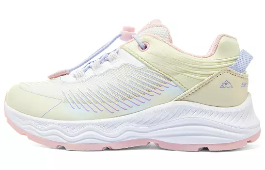 Кроссовки детские для девочек GS Low-top светло-бежевые Skechers, розовый