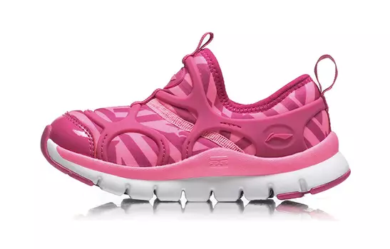 Кроссовки детские из коллекции Sports Life PS Low-top флуоресцентного нежно-розового цвета/ярко-розового цвета Lining Young