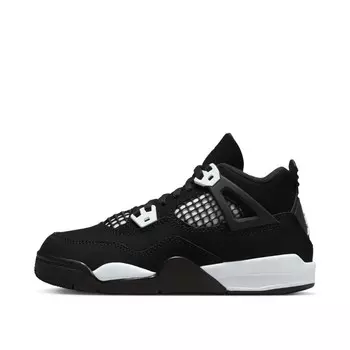 Кроссовки детские Jordan 4 Retro "White Thunder", черный/белый