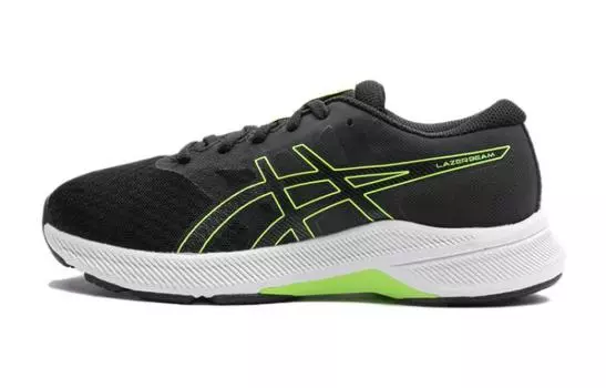 Кроссовки детские Laser Beam GS Low-top черные/зеленые Asics, черный/зеленый