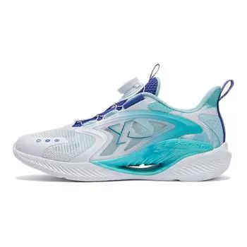 Кроссовки детские Qing Feng 5.0 GS Low-top белые/цветные Sparrow Blue Xtep, синий