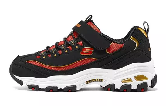 Кроссовки детские серии D"LITES GS Low-top черные/красные Skechers