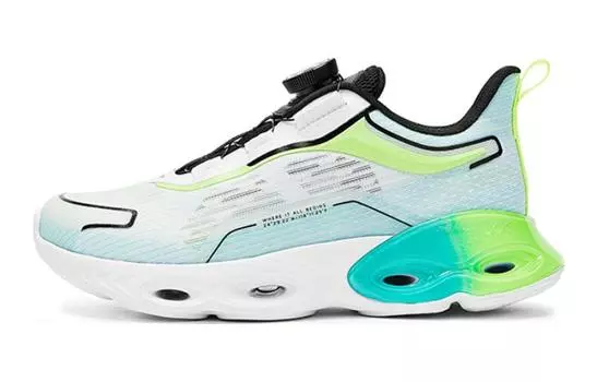 Кроссовки детские Shock Absorbation Spinning 10.0 GS Low-top белые/синие/зеленые Xtep