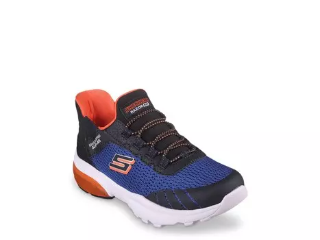 Кроссовки детские Skechers Hands Free Razor Air Hyper Bris, синий / черный / оранжевый