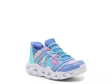 Кроссовки детские Skechers Slip-Ins Galaxy Light-Up, светло-фиолетовый / бирюзовый