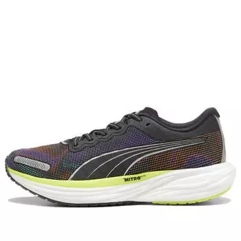 Кроссовки deviate nitro 2 'black lime pow' Puma, фиолетовый