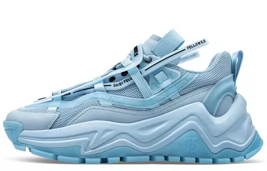 Кроссовки Devil One Chunky унисекс с низким верхом Snow Crystal Blue Daisy Fellowes