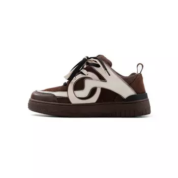 Кроссовки DFOA Skateboarding Shoes Unisex Low-top Brown, коричневый