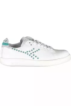 Кроссовки Diadora Chic на шнуровке с контрастными женскими акцентами, белый
