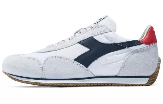 Кроссовки diadora Equipe H Canvas Stone Wash 'White Blue Denim Gum', белый