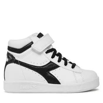 Кроссовки Diadora Game P High Girl PS 101.176726-C1880 White / White / Black, черно-белый