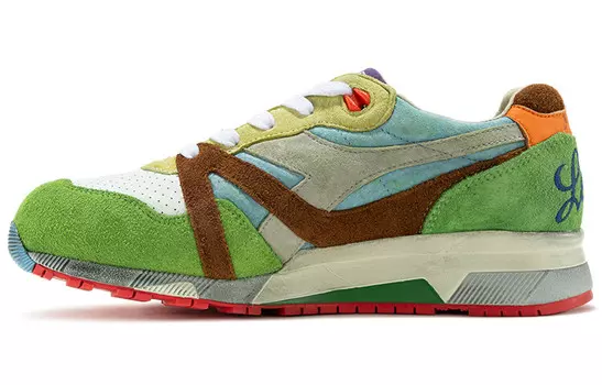 Кроссовки diadora Pastiglie Leone X N9000 Alpina Italia 'Green Honolulu', зеленый