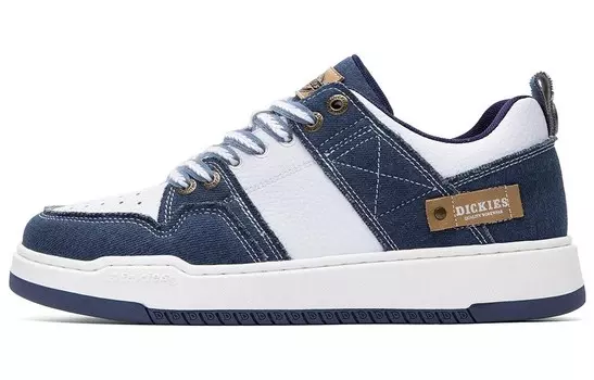Кроссовки Dickies Skateboarding Shoes Men Low-top White/blue, белый/синий