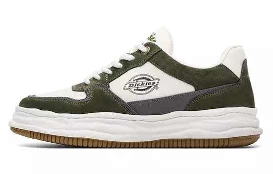 Кроссовки Dickies Skateboarding Shoes Men Low-top White, хаки/белый