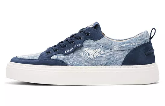 Кроссовки Dickies Skateboarding Shoes Men Low-top White/blue, белый/синий