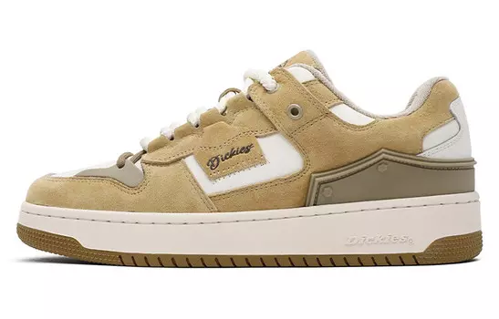 Кроссовки Dickies Skateboarding Shoes Men Low-top Yellow-brown/off-white, хаки/антрацит/черный