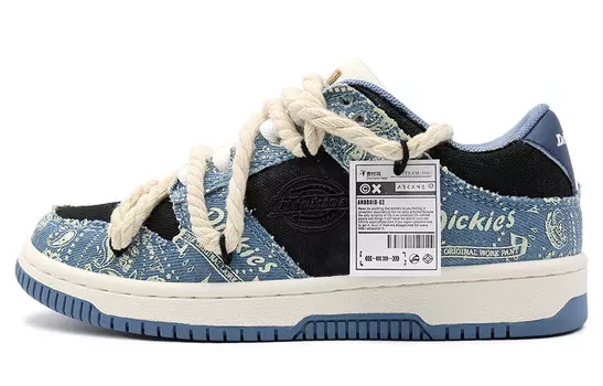 Кроссовки Dickies Skateboarding Shoes Men Low-top Blue, синий