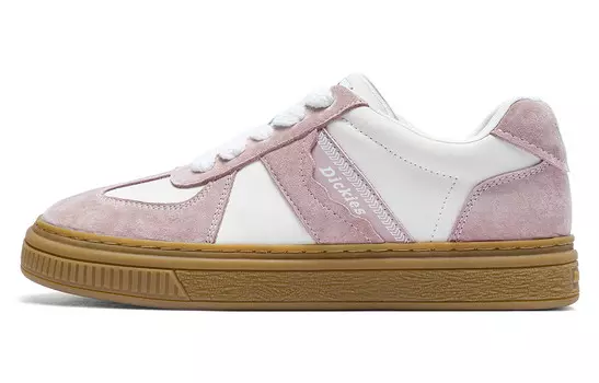 Кроссовки Dickies Skateboarding Shoes Women's Low-top Beige/Off-white/Silver White, розовый