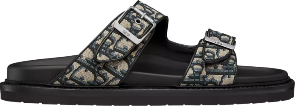 Кроссовки Dior Aqua Sandal 'Dior Oblique - Beige Black', черный