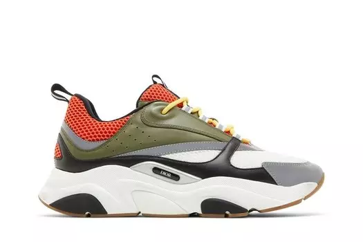 Кроссовки Dior B22 Khaki Orange, зеленый