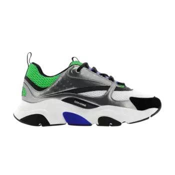 Кроссовки Dior B22 'Silver Green', серебряный