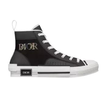 Кроссовки Dior B23 High 'Black Flowers Embroidery', черный