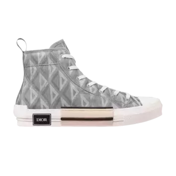 Кроссовки Dior B23 High CD Diamond - Grey White, серый