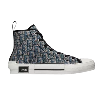 Кроссовки Dior B23 High 'Dior Oblique Strass - Blue', синий