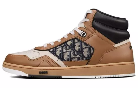 Кроссовки Dior B27 High, кофейный / кремовый