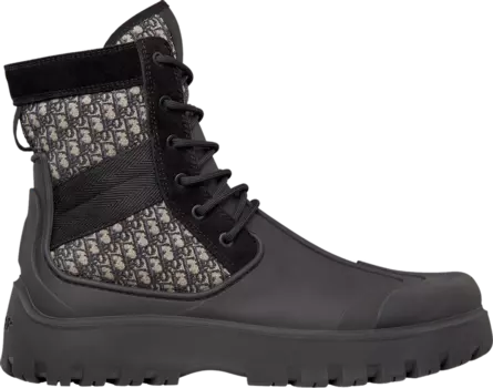 Кроссовки Dior Garden Lace Up Boot 'Dior Oblique - Black', черный