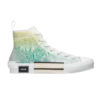 Кроссовки Dior Shawn Stussy x Dior B23 High Dior and Shawn Print - Yellow Green, зеленый