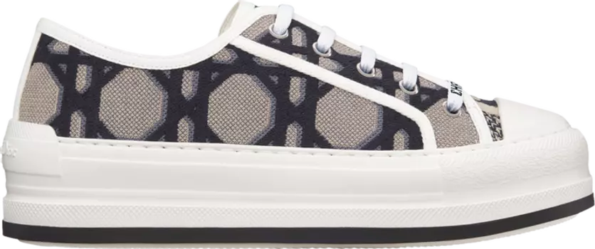 Кроссовки Dior Wmns Walk'N'Dior Platform 'Macrocannage - Deep Blue Beige', кремовый