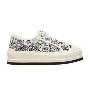 Кроссовки Dior Wmns Walk NDior Platform SneakerEmbroidered Cotton - Toile de Jouy Voyage, белый