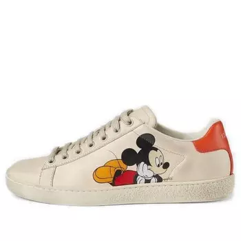Кроссовки disney x ace low 'mickey mouse - ivory' Gucci, бежевый