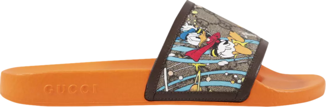 Сандалии Disney x Gucci Pool Slide Pursuit Donald Duck, разноцветный