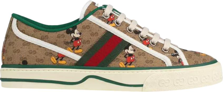 Кроссовки Disney x Gucci Wmns Tennis 1977 Mickey Mouse, коричневый