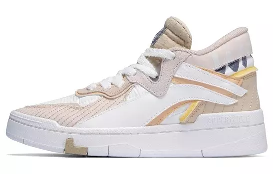 Кроссовки Disney X LINING Wave Skateboarding Shoes Women's Mid-top White, серый/розовый