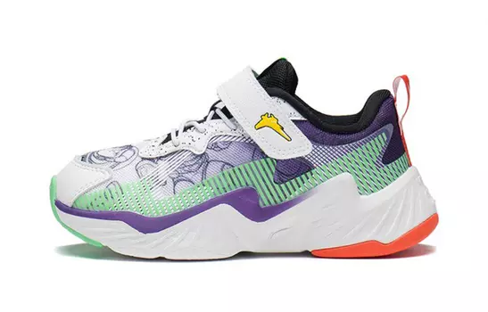 Кроссовки Disney X LINING YOUNG Kids Lifestyle Shoes PS Low-top Standard White / Mulberry Purple / New Base Green